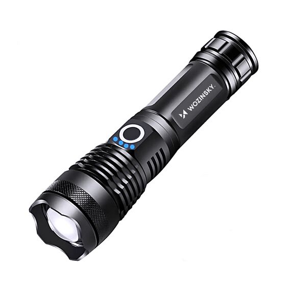 Wozinsky WLT-15W 15W 1500lm CREE IP65 Tactical Flashlight with Adjustable Beam - Black