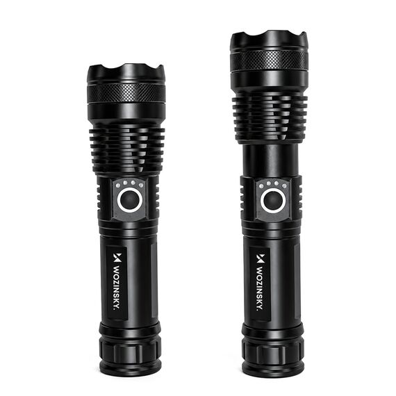 Wozinsky WLT-15W 15W 1500lm CREE IP65 Tactical Flashlight with Adjustable Beam - Black