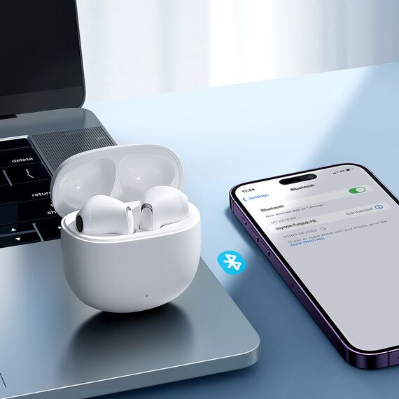 Joyroom JR-FB1 Funpods Bluetooth 6.0 In-Ear TWS Wireless Headphones - White