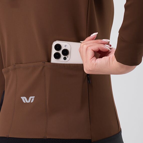 Rockbros YDWT006 TVI women's cycling jersey insulated autumn/winter L - brown