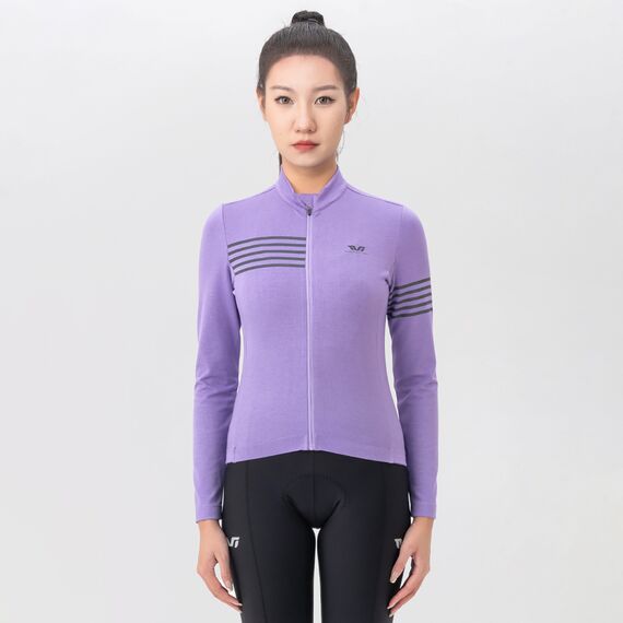 Rockbros YPW065 TVI Women's Long Sleeve Cycling Jersey Fall/Winter M - Purple