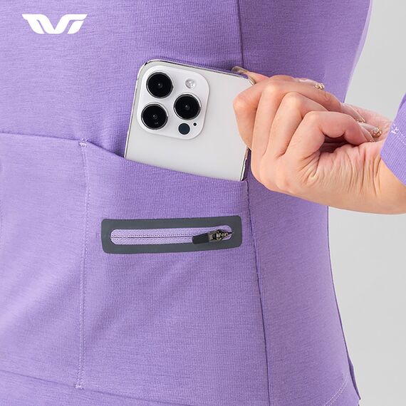 Rockbros YPW065 TVI Women's Long Sleeve Cycling Jersey Fall/Winter L - Purple