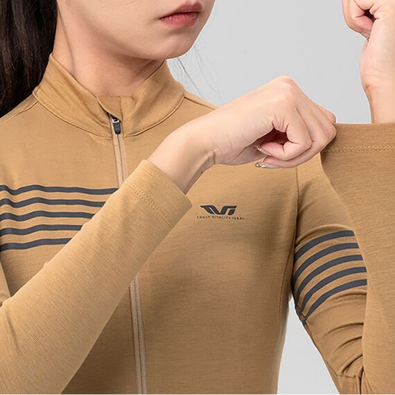 Rockbros YPW065 TVI Women's Long Sleeve Cycling Jersey Fall/Winter S - Yellow