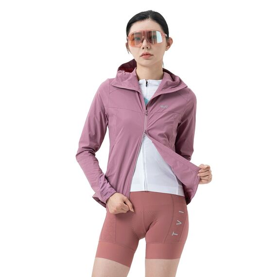 Rockbros YPW079 TVI Women's Cycling Jacket with Hood Size M - Pink
