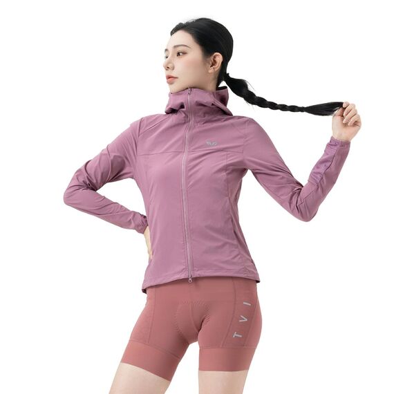 Rockbros YPW079 TVI Women's Cycling Jacket with Hood Size M - Pink