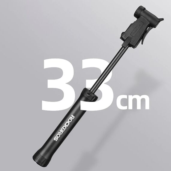 ROCKBROS TM-1701P 80 PSI Mini Bicycle Pump for Presta and Schrader Valves - Black