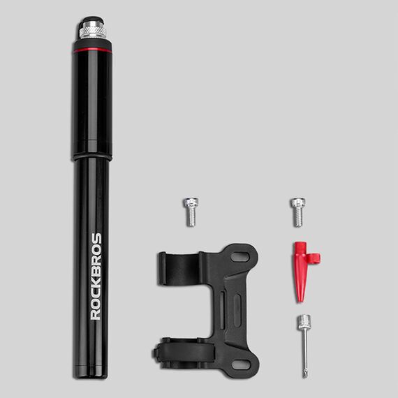 Rockbros SMART-B 150 PSI Mini Bicycle Pump for Presta and Schrader Valves - Black