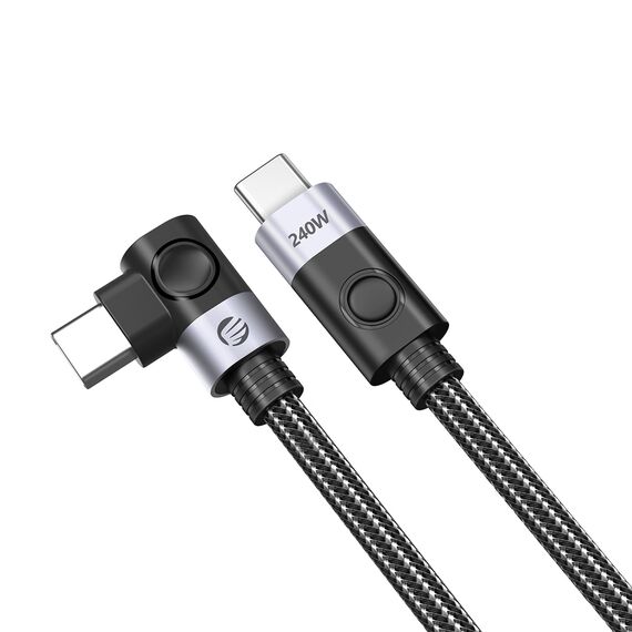 Orico CW240 USB-C to USB-C PD 240W 20Gb/s 0.5m Angled Cable - Black