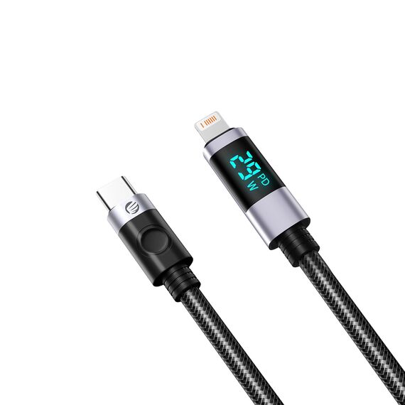 Orico LDC2L USB-C to Lightning PD Cable 29W with LED Display 480Mbps 1.5m - Black