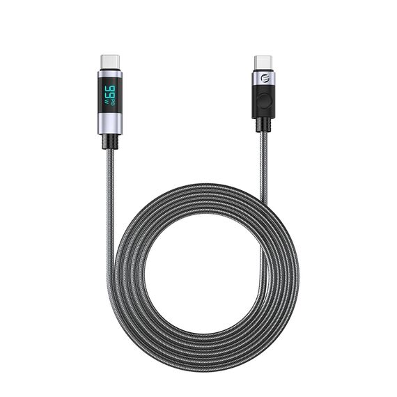 Orico LDC2C USB-C - USB-C PD 100W Cable with LED Display 480 Mbps 3 m - Black