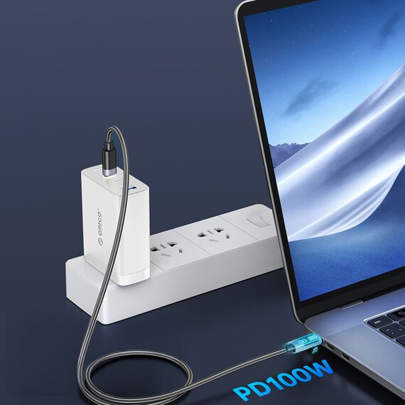 Orico LDC2C USB-C - USB-C PD 100W Cable with LED Display 480 Mbps 3 m - Black