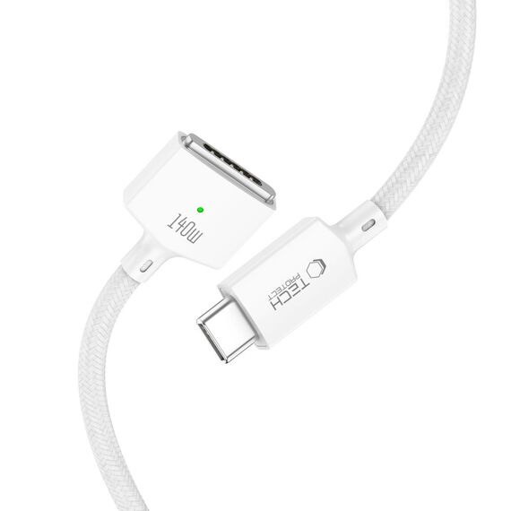 Tech-Protect MMC01 Ultraboost USB-C / USB-C MagSafe 3 140W 200cm Cable for MacBook - White