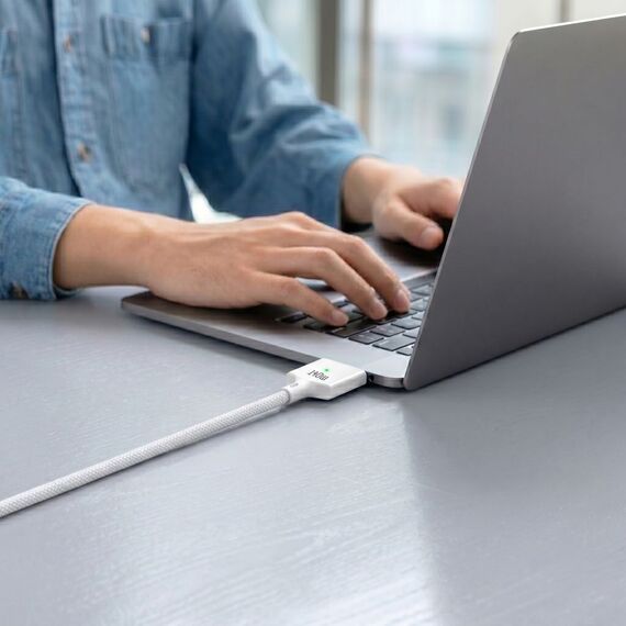 Tech-Protect MMC01 Ultraboost USB-C / USB-C MagSafe 3 140W 200cm Cable for MacBook - White