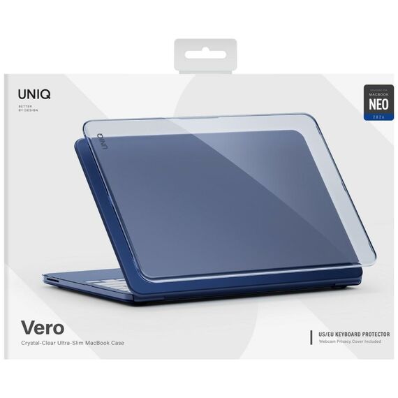 Uniq Vero Case for MacBook Neo - Semi-Transparent Navy Blue