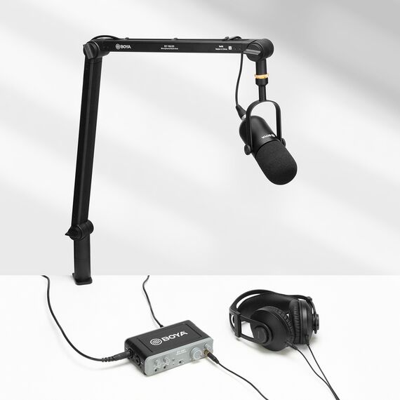 BOYA BY-DM500 Cardioid XLR Dynamic Microphone for Podcasts - Black