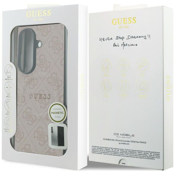 Etui Guess 4G Classic MagSafe na Samsung Galaxy Z Fold 8 Ultra - różowe