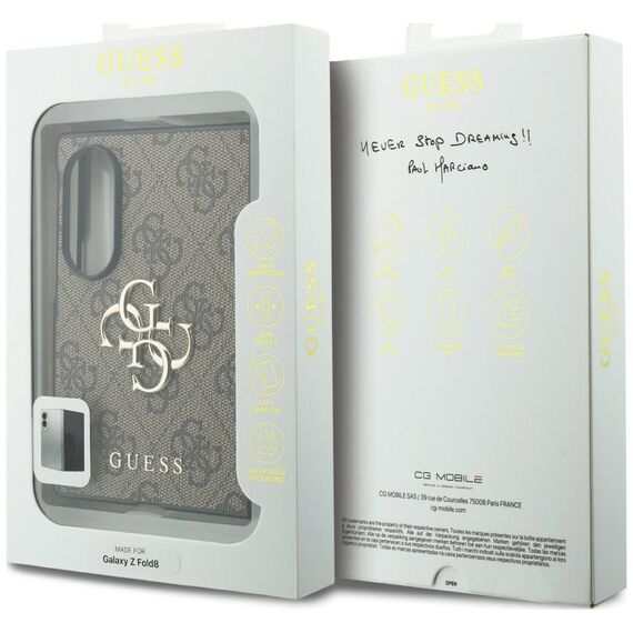 Etui Guess Big 4G Logo na Samsung Galaxy Z Fold 8 - brązowe
