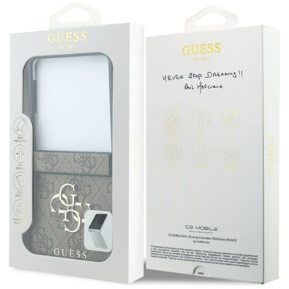 Etui Guess Big 4G Logo na Samsung Galaxy Z Flip 8 - brązowe