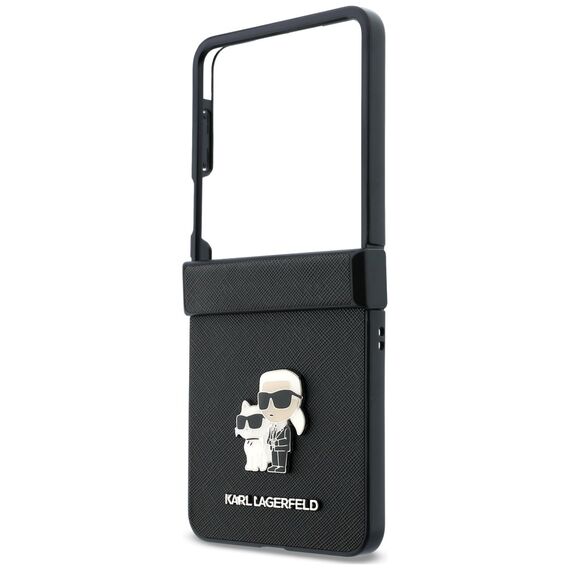Etui Karl Lagerfeld Karl&Choupette Saffiano Pins na Samsung Galaxy Z Flip 8 - czarne