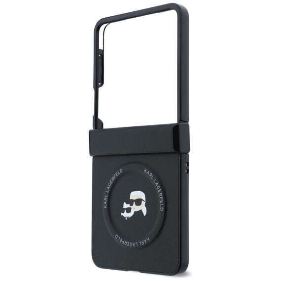 Etui Karl Lagerfeld Karl&Choupette Pins MagSafe na Samsung Galaxy Z Flip 8 - czarne