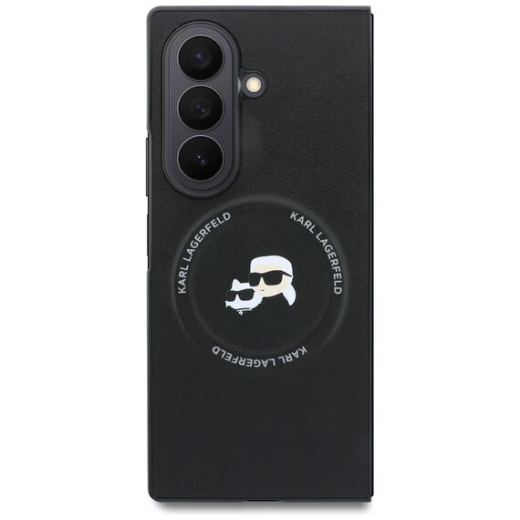 Etui Karl Lagerfeld Karl&Choupette Pins MagSafe na Samsung Galaxy Z Fold 8 Ultra - czarne