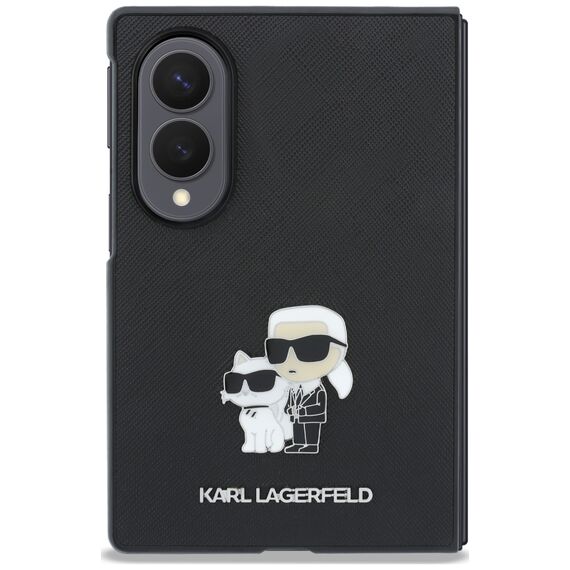Etui Karl Lagerfeld Saffiano Karl&Choupette Pin na Samsung Galaxy Z Fold 8 - czarne