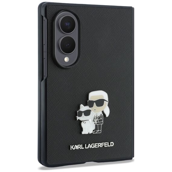 Etui Karl Lagerfeld Saffiano Karl&Choupette Pin na Samsung Galaxy Z Fold 8 - czarne