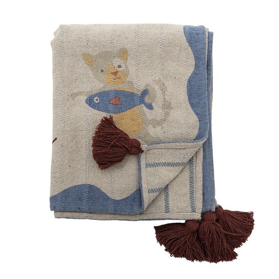 Bloomingville MINI - Mille Throw - Multi - Recycled Cotton /