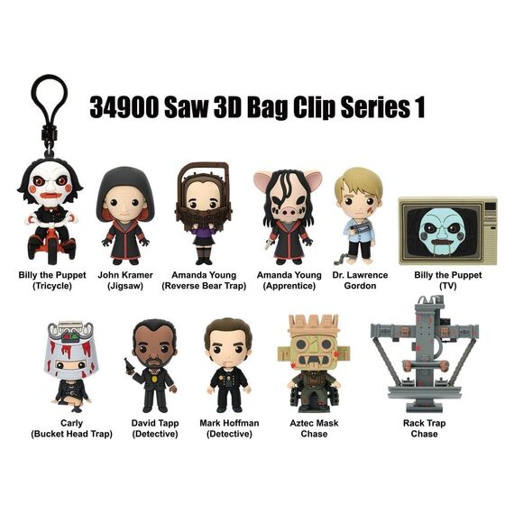 Saw 3D PVC Bag Clips Series 1 Blind Bag Display (24)