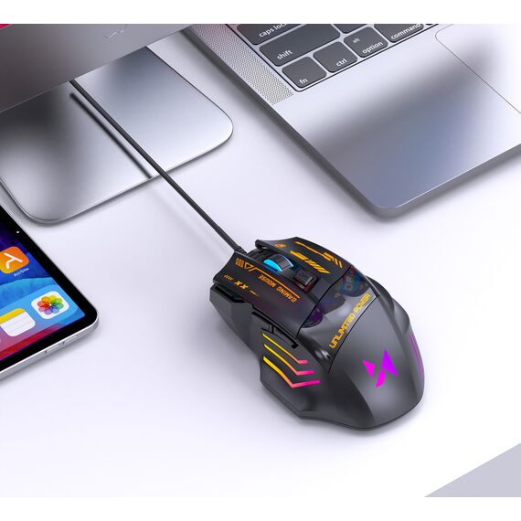 Wozinsky WMGK-1179W Wired Optical Gaming Mouse 7200 DPI with Backlight - Black