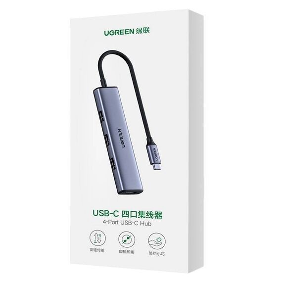 Ugreen USB Type-C HUB - 4× USB 3.2 Gen 1 Silver