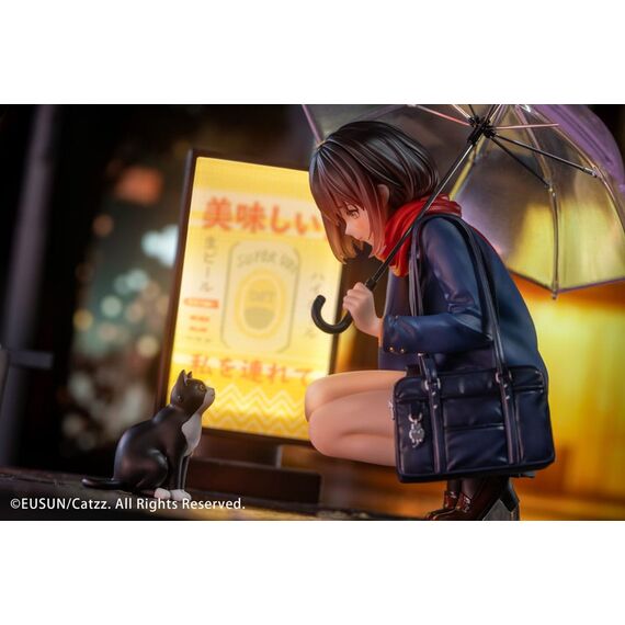 Original Character Statue 1/7 Rainy Day - Meeting Illustrated by Catzz 16 cm