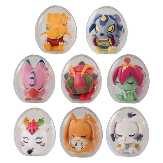 Digimon Adventure Mega Egg Figure Mini Figures Good Night Digicolle! 8 cm Blind Box Display (8)