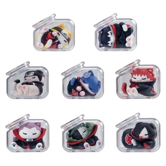 Naruto Shippuden Mega Cat Project Mini Figures Good Night Nyaruto! Gathering Akatsuki Edition Vol. 1 6 cm Blind Box Display (8)