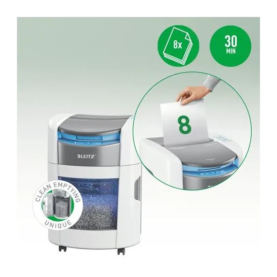 Leitz IQ Optimax AutoFeed 150 80380000 paper shredder, P4, 150 sheets, 15-litre waste bin