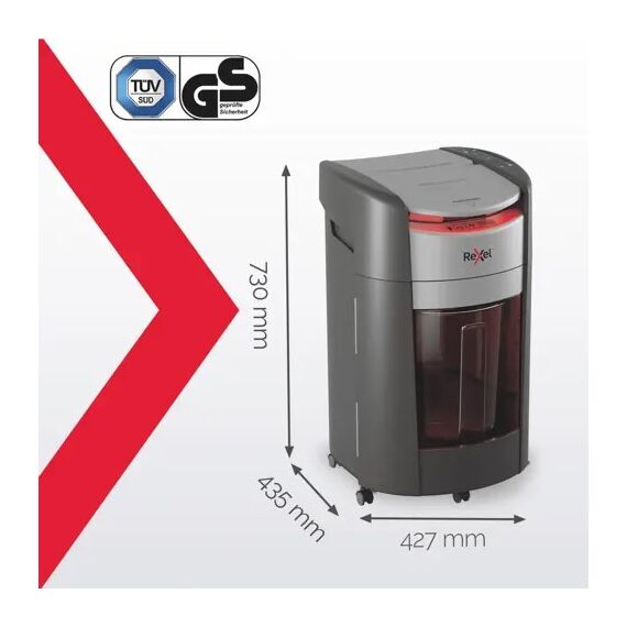 Rexel ShredMax AutoFeed+ 300X Paper Shredder, P4, 300 sheets, 25-litre waste bin
