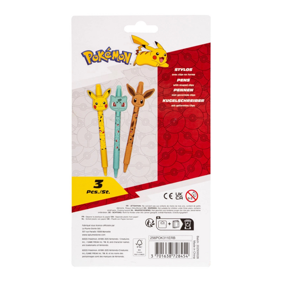 Pokémon - Pen Set, 3 pack /