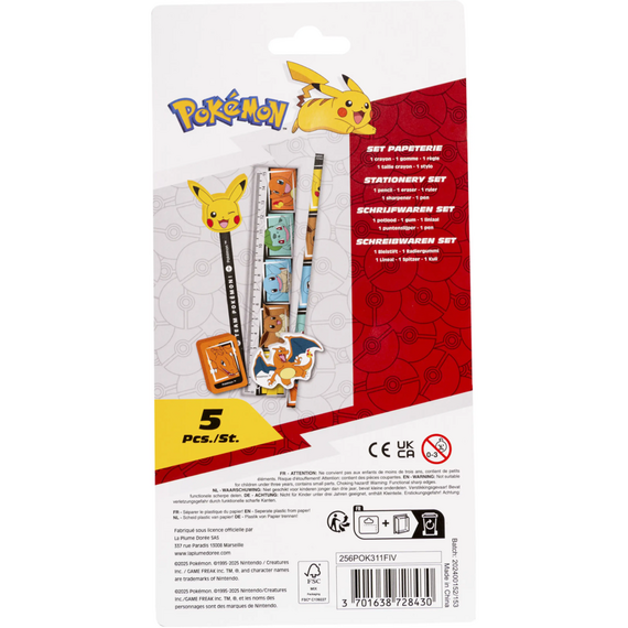 Pokémon - Stationery set 5 pieces /