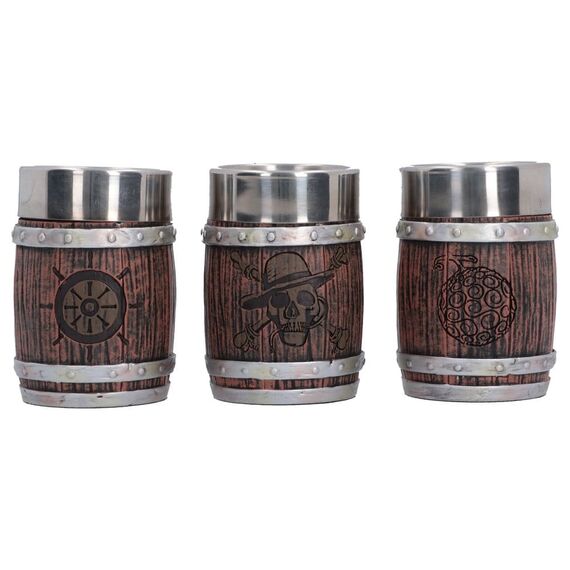 One Piece Shot Glass Set Barrel 8 cm