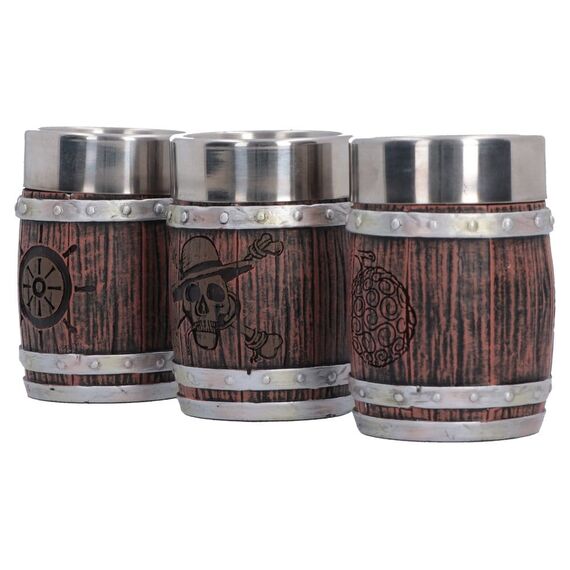 One Piece Shot Glass Set Barrel 8 cm
