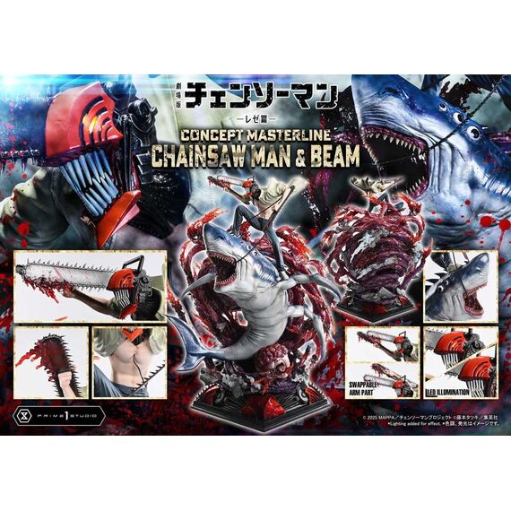Chainsaw Man Concept Masterline Series Statue 1/6 Chainsaw Man & Beam 73 cm