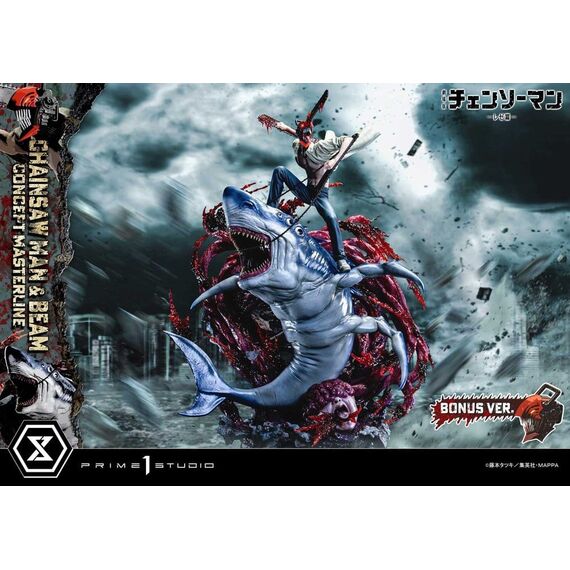 Chainsaw Man Concept Masterline Series Statue 1/6 Chainsaw Man & Beam Bonus Version 73 cm