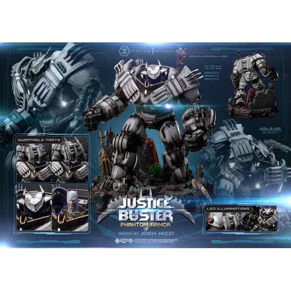 DC Comics Ultimate Museum Masterline Statue Justice Buster: Phantom Armor (Design By Josh Nizzi) 88 cm