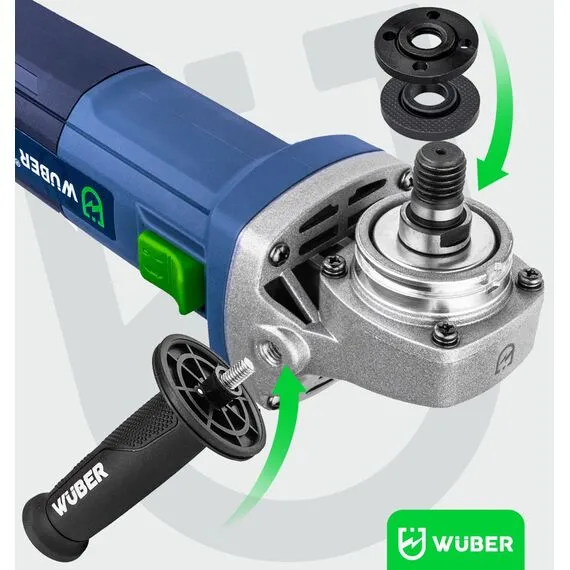 Angle grinder 125 mm 850 W + 10 discs W27477 WUBER