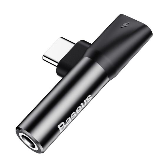 Baseus Audio Converter L41 adapter from USB-C to USB-C port + 3.5 mm headphone jack black (CATL41-01) - OUTLET