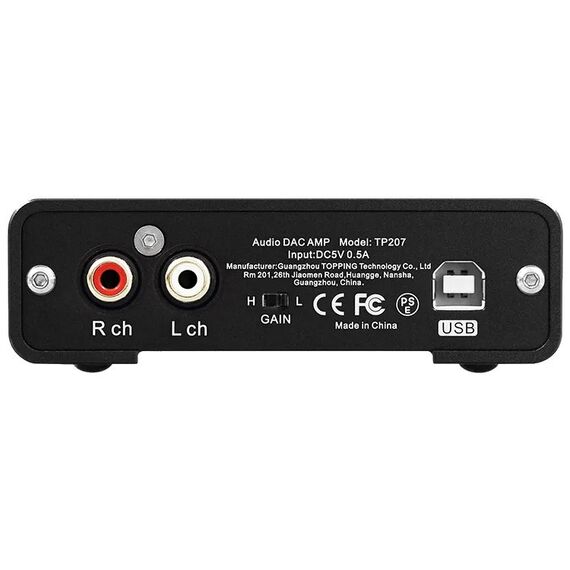 Topping DX1 II BK - Compact USB DAC and headphone amplifier, black