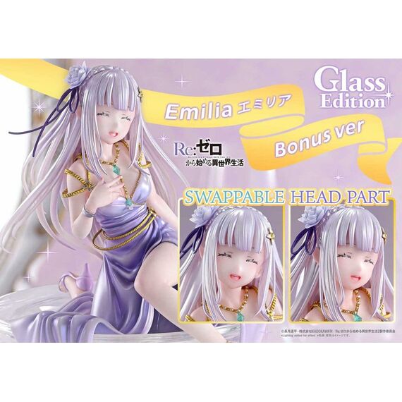 Re:Zero Prisma Wing Statue 1/7 Emilia Glass Edition Bonus Version 29 cm