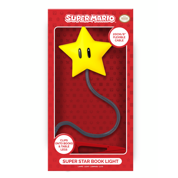 SUPER MARIO - Super Star - Book Light 19cm