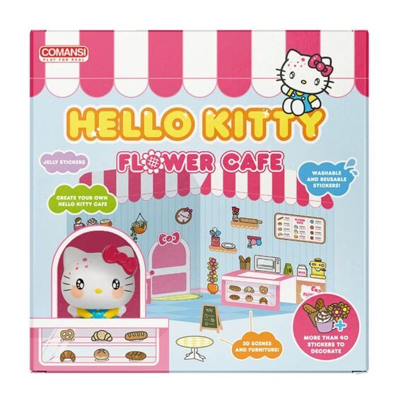 HELLO KITTY - Hello Kitty 6cm Sticker House Flower Café