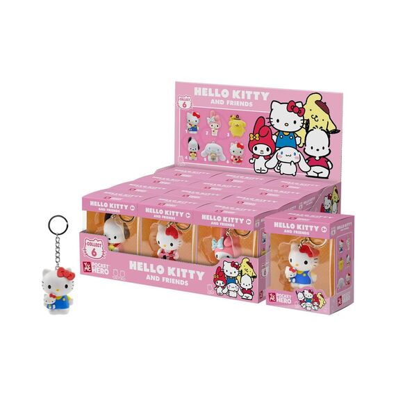 HELLO KITTY - Pocket Hero - Assortiment 12 Keychain WINDOW BOX 6-7cm